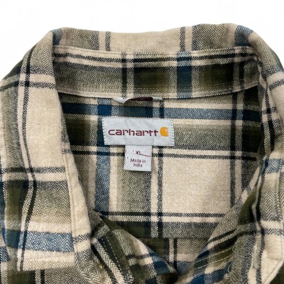 Carhartt Shirt Men's XL Plaid Flannel Original Fit Button Up Heavy 102215 - Picture 4 of 9